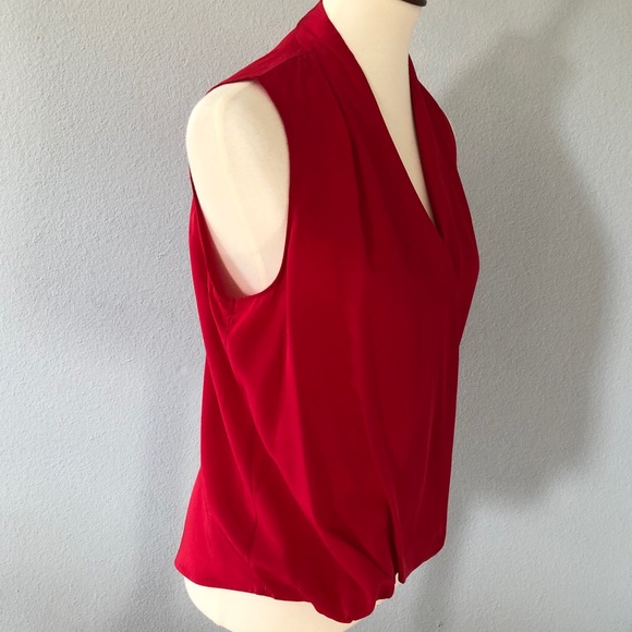 Antonio Melani Silk Sleeveless Blouse {red} - Picture 3 of 5